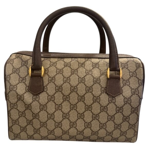 Vintage Gucci Monogram Boston Bag | Web Stripe | Dustbag Included - Picture 2 of 7